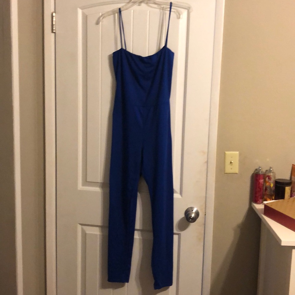 Fashion nova royal blue jumpsuit